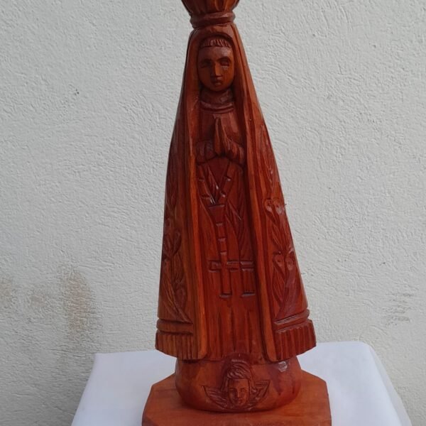 Nossa Senhora Aparecida Esculpida Em Madeira