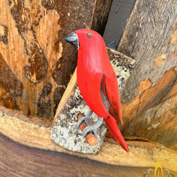 Pássaro de Parede Vermelho
