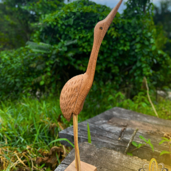Garça Decorativa Madeira Grande