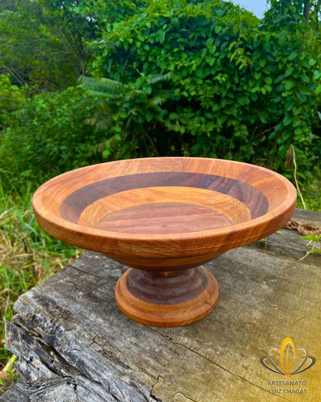 Fruteira com Base Madeira Grande