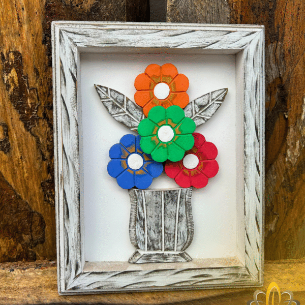 Quadro Pequeno Branco Flores