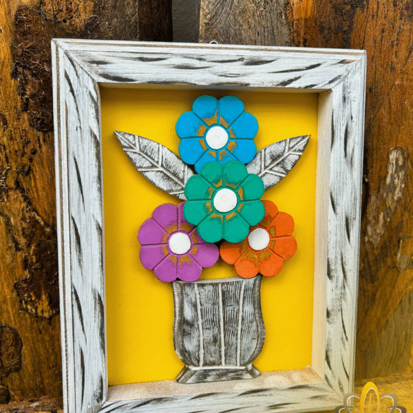 Quadro Pequeno Amarelo Flores