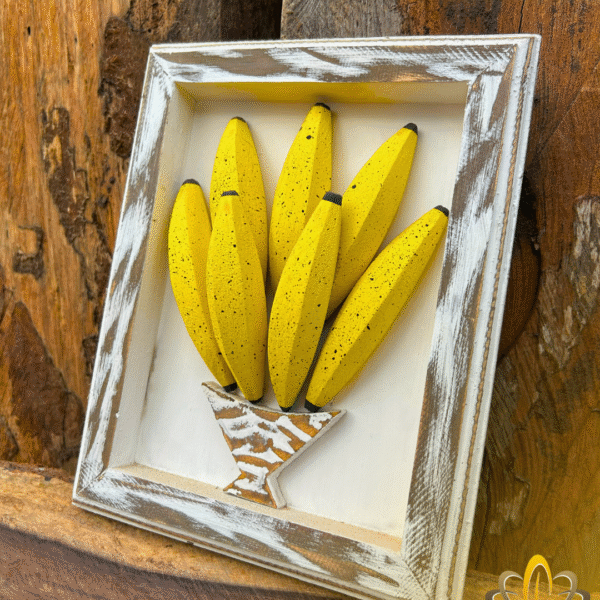 Quadro Pequeno Branco Bananas